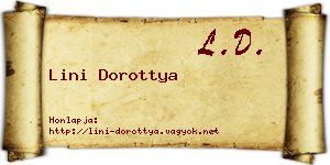Lini Dorottya névjegykártya